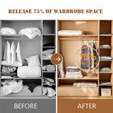 Folding Compressed Organizer Reusable Vacuum Storage Bags Dustproof Space Saving Hand Pump Blankets Clothes Pillows Organizer