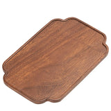Retro Walnut Tea Tray Wooden Round Serving Platter Tray Leaf Storage Wooden Tea Tray Plate Tea