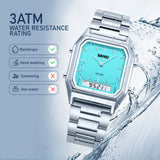 SKMEI Creative Dual Display Digital Electronics Watch Waterproof Quartz Watches For Men Women Students 3Time Luminous Wristwatch