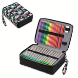 200 hole portable canvas pencil case, pencil stationery shockproof storage bag, large capacity stationery box