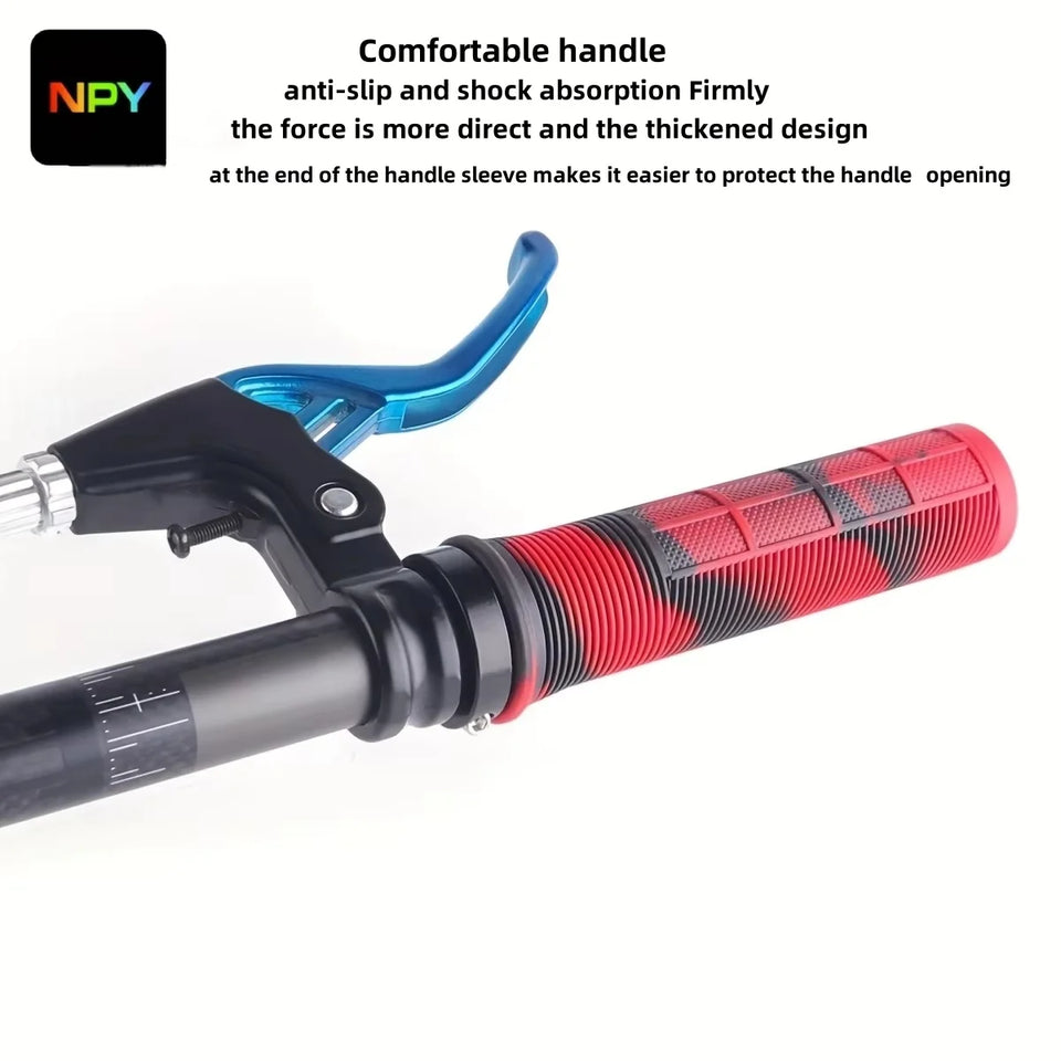 NPY Bicycle Handles Mtb Rubber Lock-on Grip Shockproof Non-slip Mountain/Road Bike Handle Cover Folding Balance Bike Accessories