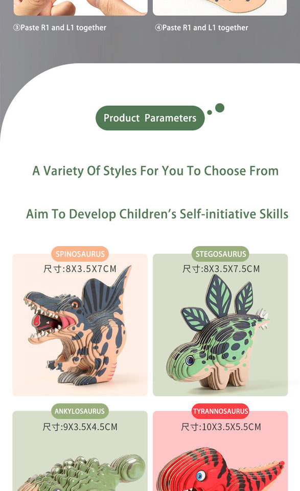 Animal 3D Paper Puzzle For Kids Educational Montessori Toys Funny DIY Manual Assembly Three-dimensional Model Toy For Boy Girl