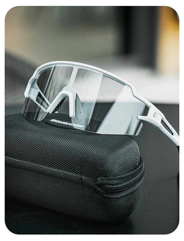 ROCKBROS Cycling Glasses Photochromic Polarized Lens Bike Glasses UV400 Protection Eyewear Sunglasses MTB Road Bicycle Goggles