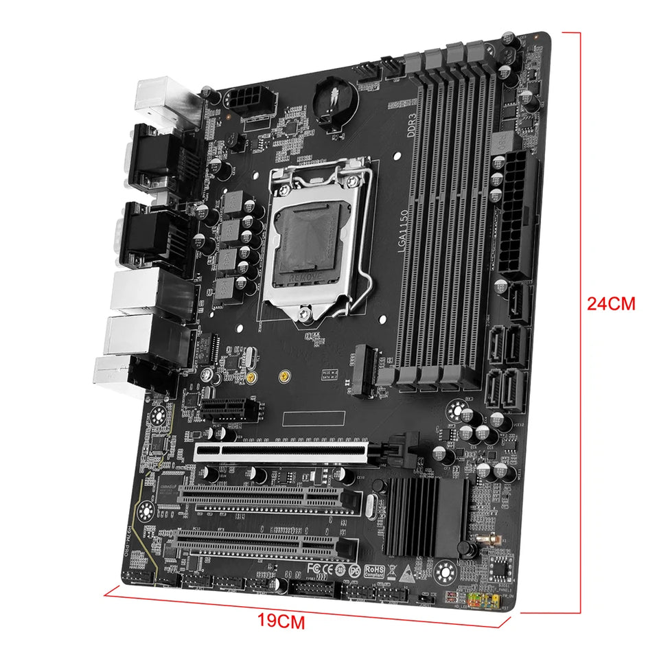 MACHINIST H97M PRO Motherboard Support  LGA 1150 Intel Core I3 I5 I7 E3 CPU DDR3 RAM SATA3.0 USB3.0 NVME NGFF M.2 M-ATX
