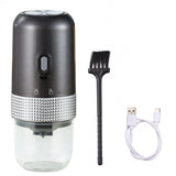 Portable Electric Burr Coffee Grinder 13W 200ml USB Rechargeable Adjustable Setting Cordless Coffee Bean Grinder with Cleanin