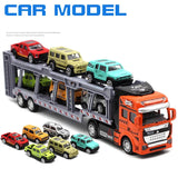 1: 48 alloy double-layer transport vehicle model,simulation sports car off-road vehicle toy,engineering transport vehicle toy