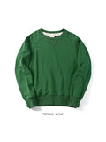 Retro Olive Green Heavy Terry Pullover Sweatshirt Trendy Brand Solid Color Long Sleeve Cotton Men's Loose Retro Trend