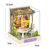 Coffee Shop Wooden Mini Doll House DIY Small House Kit Making And Assembling Room Models Toys For Kid Birthday Gifts Dollhouse