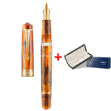 Smooth Asvine P20 Piston Filling Fountain Pen Acrylic Beautiful Patterns EF/F/M Nib with Golden Clip Writing Office Gift Box Pen
