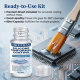 Waterproof Silicone Conformal Coating PCB Protection Lacquer Anti-corrosion Insulation Varnish with Brush for Electronic Repair