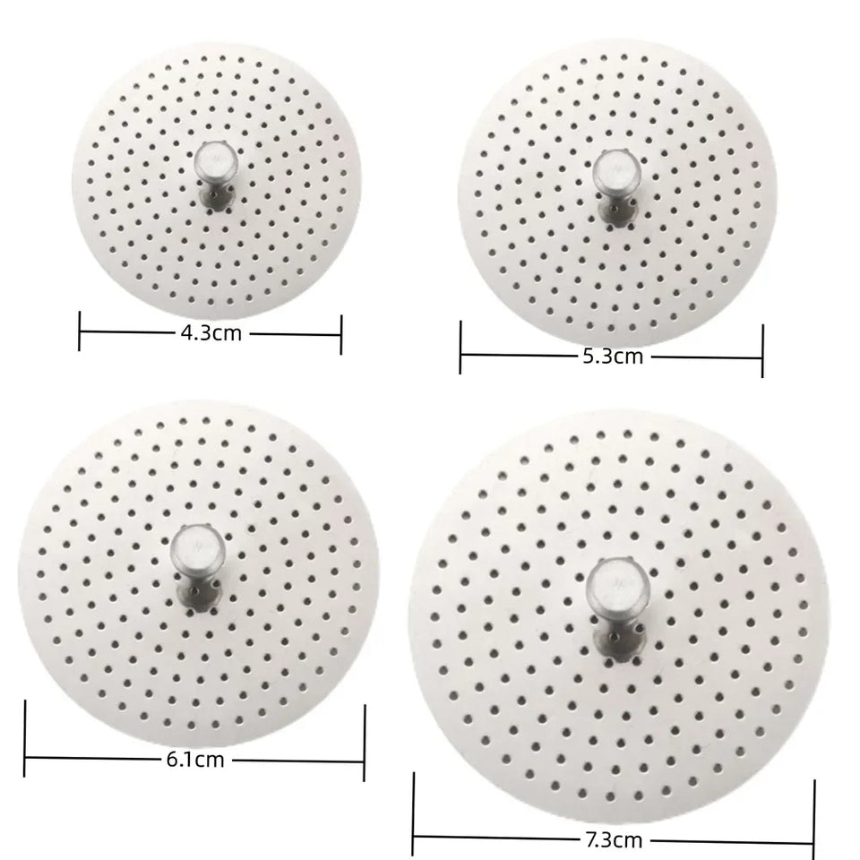 1/2/3/6/9/12cup Filter Moka Pot Espresso Tamper Filter Pressed Powder Reducing Filter For Mocha Pot Coffee Pot Kitchen Accessory