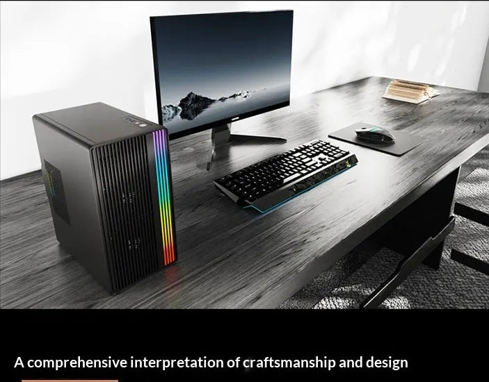WJCOOLMAN Craftsman Series Small Chassis Home-Type Desktop Computer Supports M-ATX Motherboard - Compact Gaming PC Build