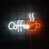 Coffee Super Bright Led Sign, Usb Connection Power Supply, Suitable For Coffee Shop Front Desk Business Decor, Coffee Neon Sign.