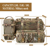 KRYDEX Tactical Modular Pouch Set Outdoor Backpack Organizer Travel Suitcase Packing Cubes Hunting Gear