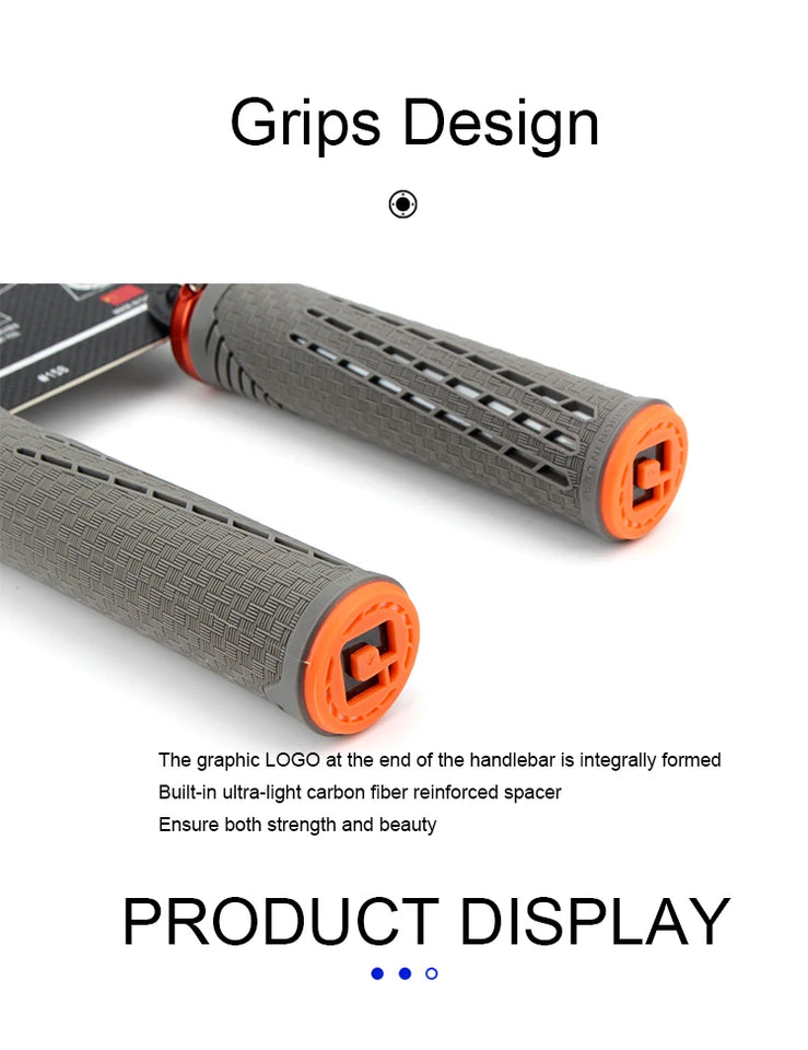 ODI CF Silicone Bicycle Grips Carbon Fiber Reinforced Handle Plugs MTB Anti-slip Lock-on Handlebar Cover Comfortable Bike Parts