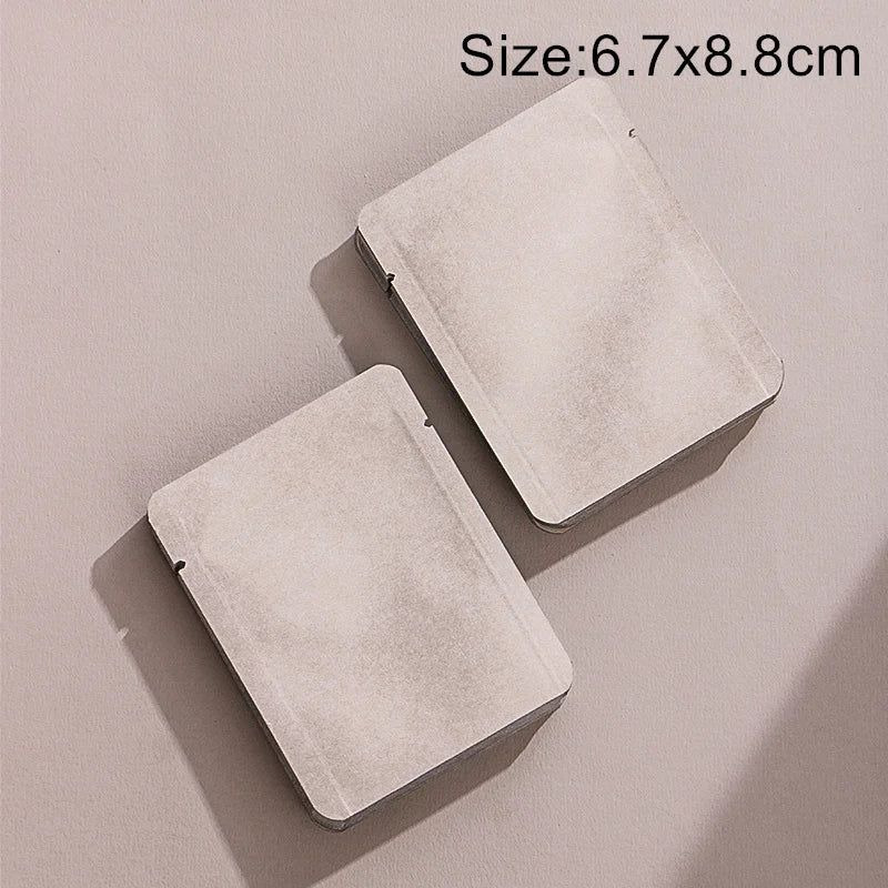 StoBag 200pcs Wholesale Cotton Paper White Packaging Bags Small Heat Sealing for Tea Coffee Powder Storage Pouches Portable