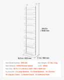 VEVOR 6/8/9/10 Tier Over the Door Pantry Organizer Heavy-Duty Steel Hanging Spice Rack, Adjustable Wall Seasoning Shelves