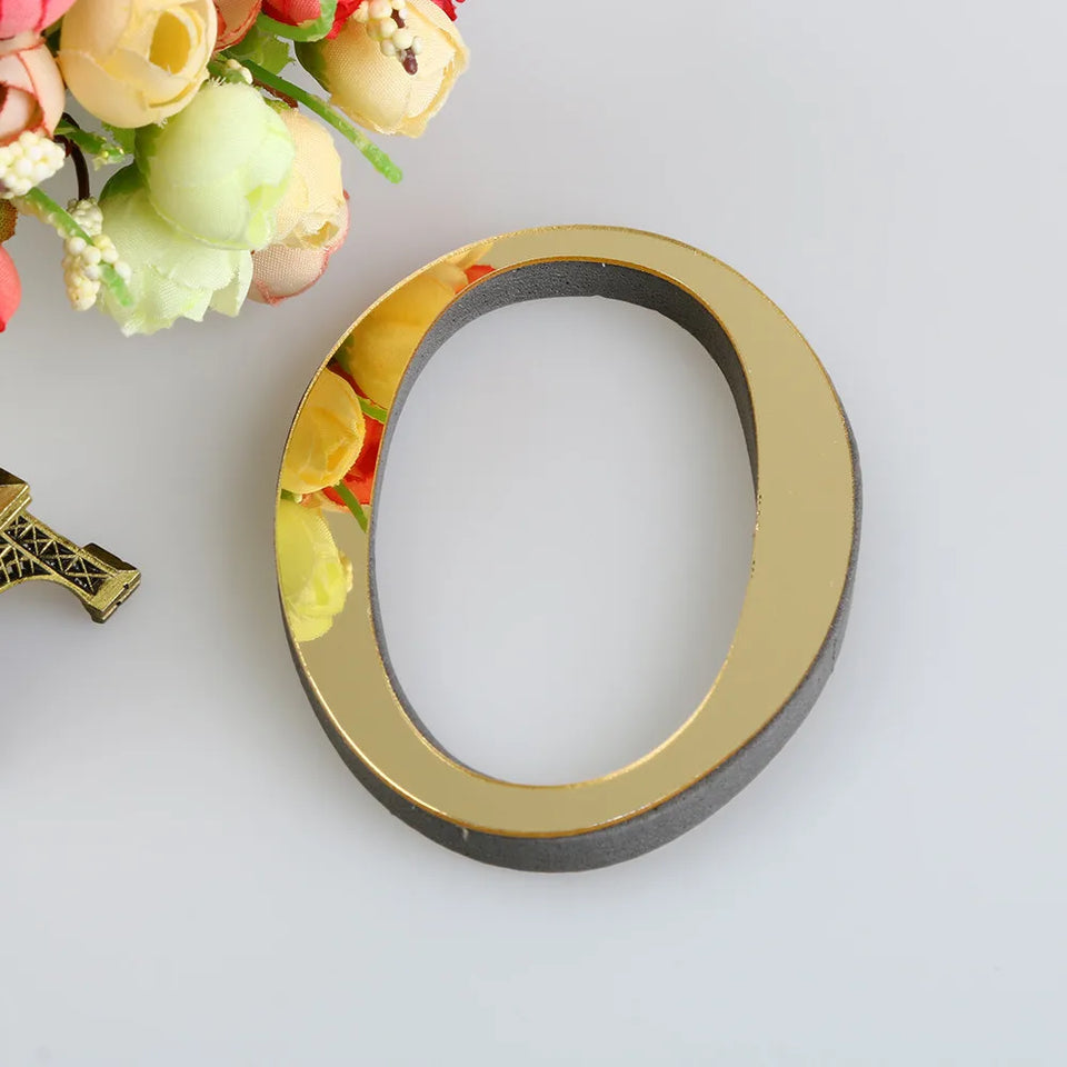 10CM 26 English Letters Wall Sticker 3D Mirror Acrylic Gold Wall Sticker Decals Self-Adhesive Home Party Decor Wall Art Mural