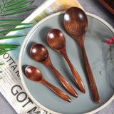 Japanese Wooden Spoon Wood Tableware Spoon Anti-Scald Tea Coffee Stirring Spoons Cooking Utensils for Kitchen Tool Soup Teaspoon