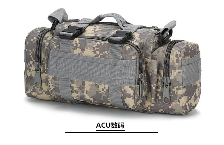 Outdoor Hiking Waist Bag 600D Waterproof Oxford Climbing Shoulder Bags Fishing Camping Hiking Pouch Chest Bag