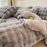 1pc Faux Rabbit Fleece Blanket - Weighted 6 lbs Faux Rabbit Fleece Blanket - Bedspread Cozy Soft Best Blanket For US