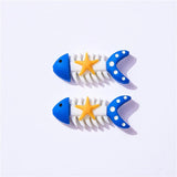 10Pcs Colorful Ocean Animals Resin Crab Fish Float Bottle Beach Slipper Surfboard Flatback Scrapbook Craft DIY Figurine Decor