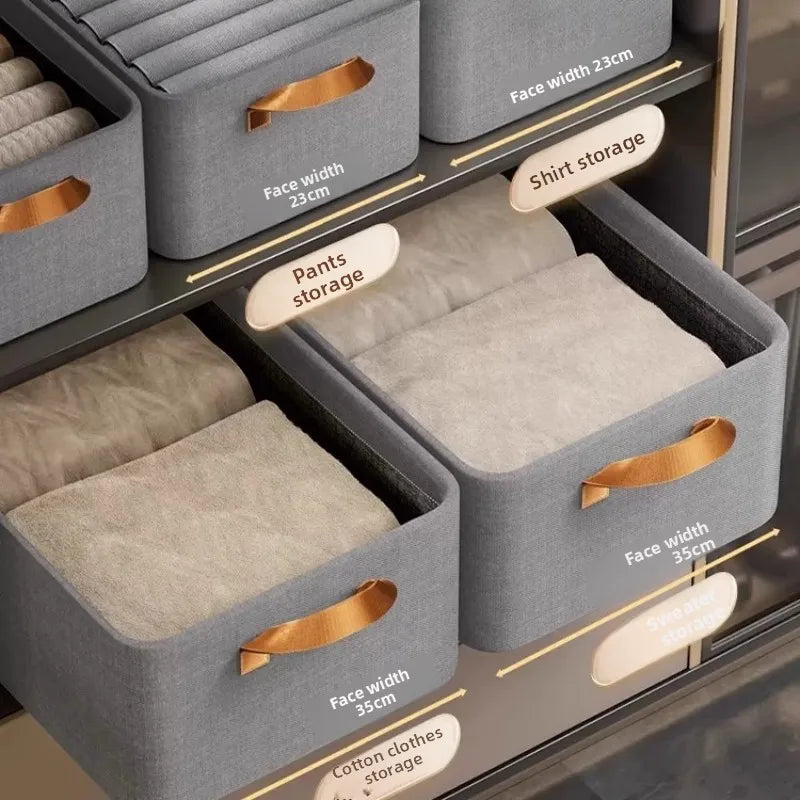 Premium Closet Organizer Box for Clothes And Pants - Layered Storage Basket for Neat Wardrobe Home Must-Have