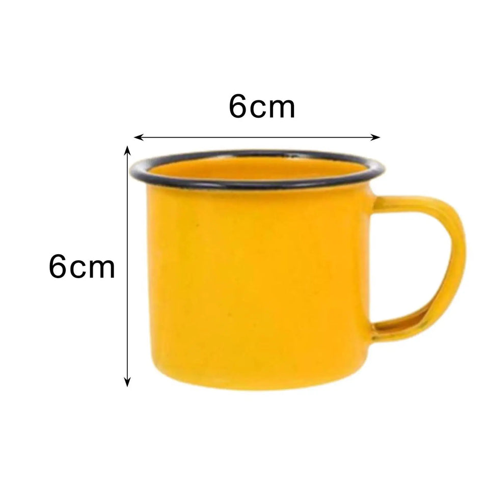 Enamel Coffee Cup Milk Tea Mug Vintage Water Mug With Handle for Tabletop Dorm Home Kitchen Drinkware Housewarming Gifts