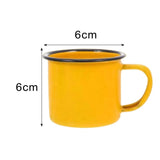 Enamel Coffee Cup Milk Tea Mug Vintage Water Mug With Handle for Tabletop Dorm Home Kitchen Drinkware Housewarming Gifts