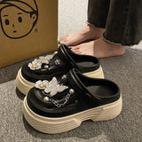Fashion Beach Garden Shoes DIY Women's Hole Shoes 8cm Sandal Slippers Cartoon Accessories Hole Slippers Shoes for Students Girls