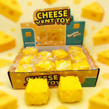 Soft Cheese Cube Squishy Toy - Simulation Squeeze Stress Relief Sensory Fidget Toy for Adults Focus Training Anxiety Relief Gift
