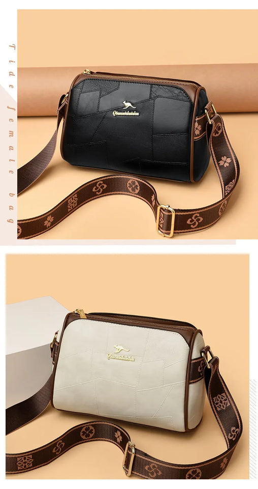 Luxury Kangaroo New Genuine High Quality Soft Leather Women Purses Cofrossbody Bag Designer Brand Ladies Shoulder Crossbody Bags