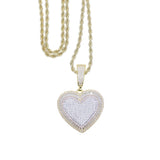 2026 New Arrivals Shiny Heart Shaped Pendant Necklace Micro Pave Bling Cubic Zirconia For Women Fashion Valentine's Day Gift