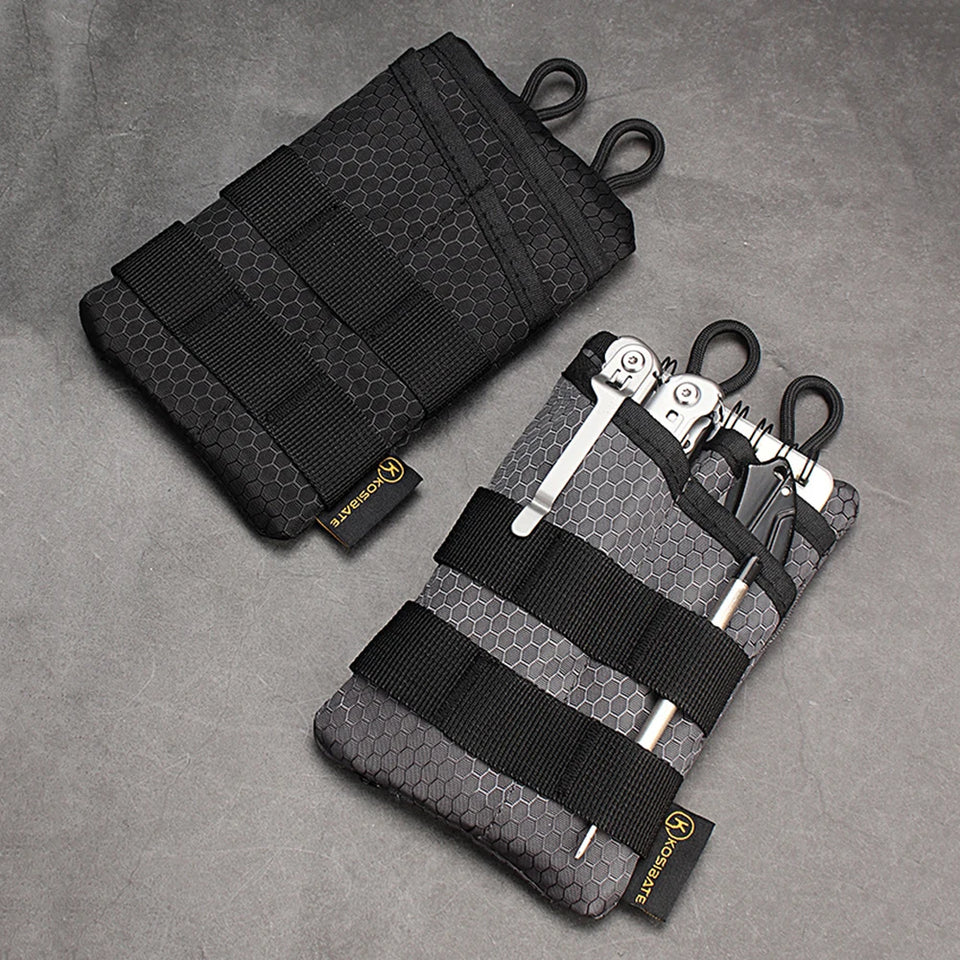 Foldable Small Tool Storage EDC Pouch Lightweight Wear Resistant Organizer for Camping Hiking Sports Portable Credit Card Wallet