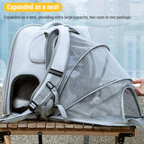 Cat Carrier Outdoor Portable Breathable Pet Bag Shoulder Backpack Handheld Pet Bag Expandable Pet Backpack Cat Backpack
