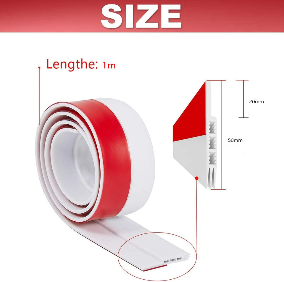 1Pc 1 Meter Door Bottom Sealing Strip Self-Adhesive Aoors And Windows,Sound Insulation, Windproof, Porous Sealing Strip
