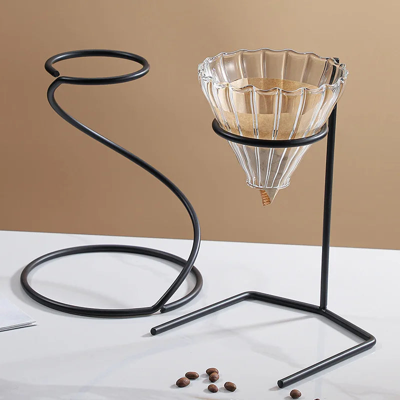Coffee Hand Brewing Rack V-shaped Drip Filter Cup Holder Metal Coffee Stand Multi-purpose Coffee Filter Cup Holder