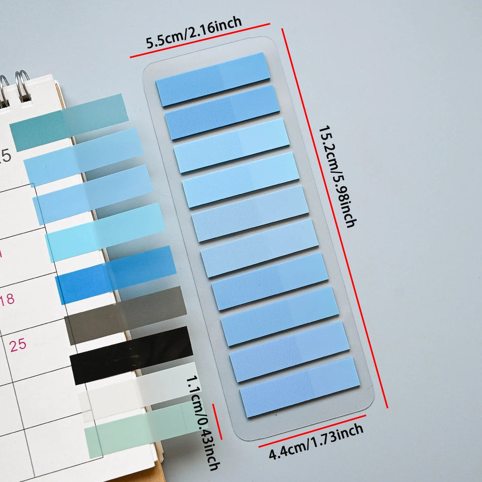 Colorful Transparent Memo Pads Self-Adhesive Sticky Notes Index 200-4000 Sheets for Office School Stationery