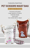 Fenice scissors storage bag,hold 8 scissors, 8 paintings, 6 colors cowhide,waist bag, pet beautician, barber's special waist bag