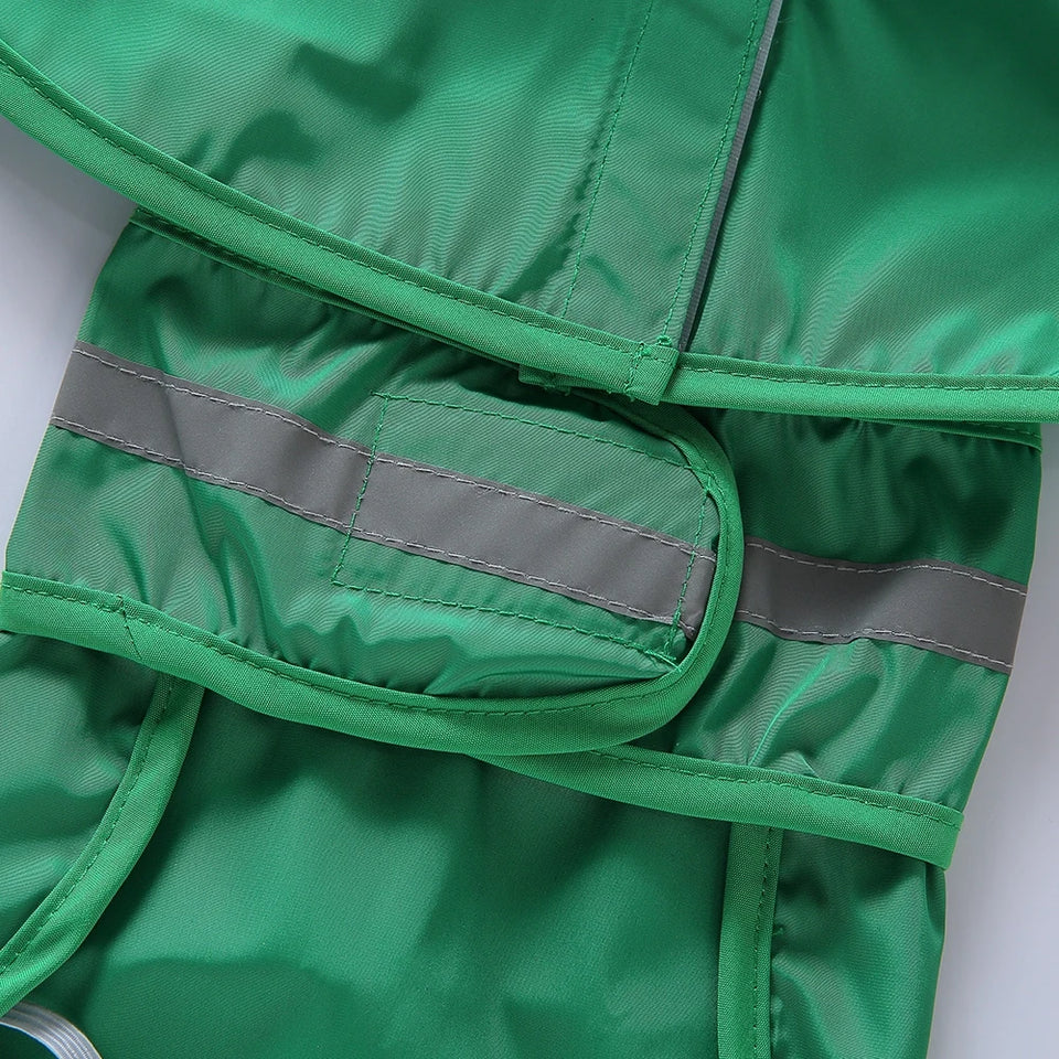 Fashionable Reflective Pet Dog Raincoat Cute Animal Raincoat Pet Hooded Waterproof Jacket Clothes Dog Clothes for Big Dogs