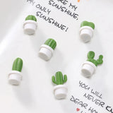 6Pcs/Set 3D Cute Succulent Plant Magnet Message Sticker for Kitchen Refrigerator Magnet Button Cactus decoration accessories