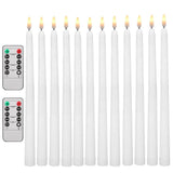 LED Flameless Taper Candles 6.5/11" Battery Operated Fake Flickering Candlesticks Electric Long Candles for Wedding Home Decor