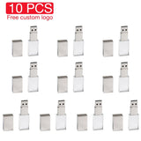 10PCS LOT High-speed Crystal USB Flash Drives 128GB Free Logo Pendrive 64GB Memory Stick 32GB 4GB Iron Box high-capacity U Disk