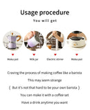 Bincoo Coffee Moka pot Classic Italian Espresso Maker Extraction Hand Brewing coffee Pot Barista Coffee Machine Coffee Utensil