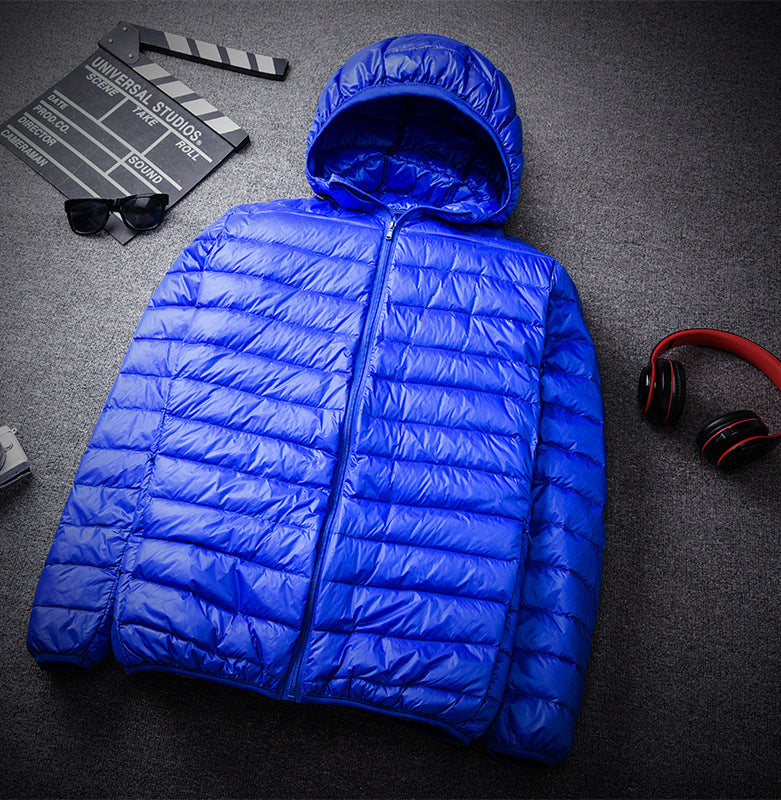 2023 New Arrivals Men's Fashion Hooded Puffer Jackets Autumn Winter Keep Warm White Duck Down Casual Men Down Coat