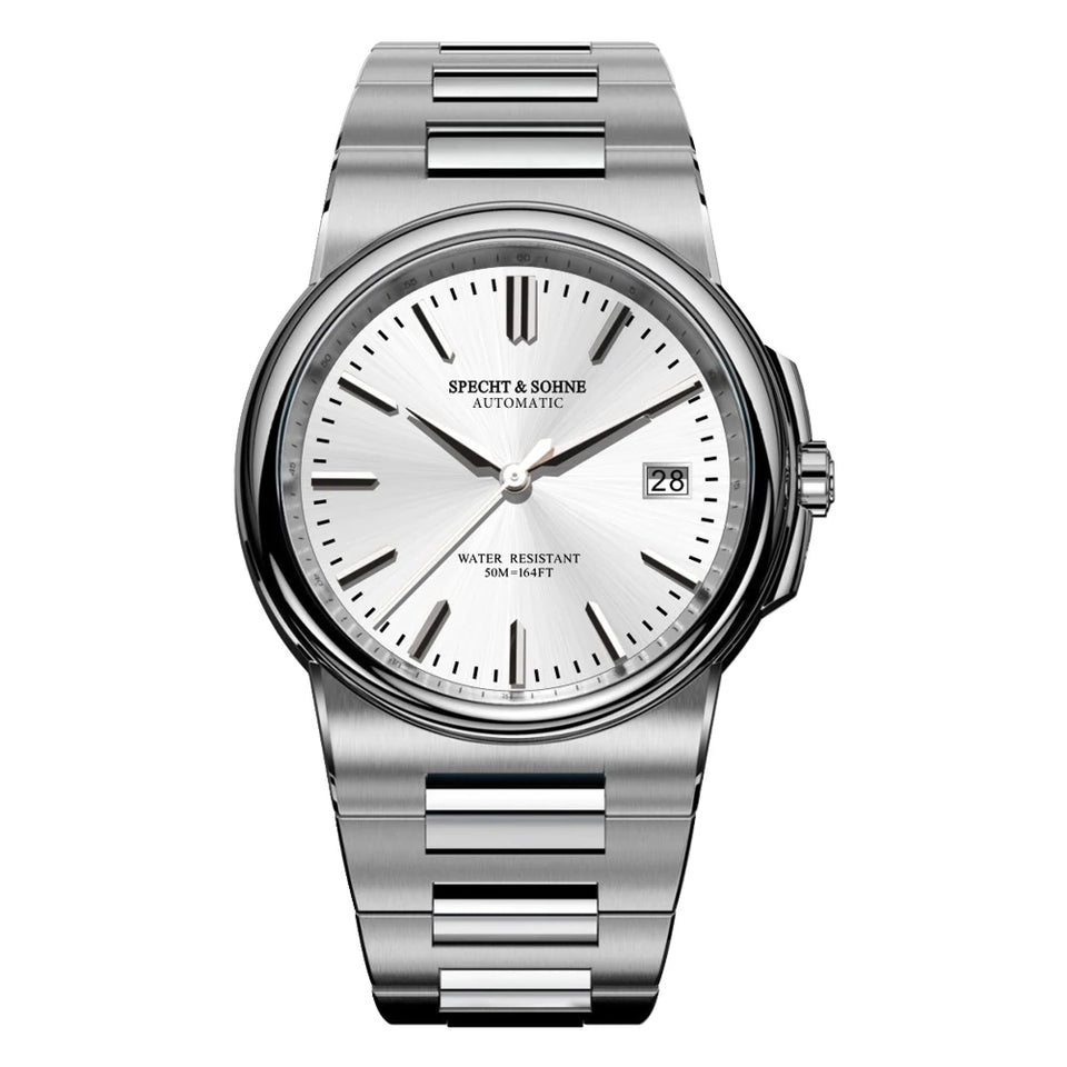 Specht&Sohne New Arrivals Blue Automatic Mechanical Watches For Men 38MM Stainless Steel Waterproof Classic Elegant Watch 50M