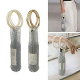 Resin Handle Wine Storage Bag Portable Czech Diamond Hand-carrying Gift Packaging Shiny Handwoven Bags Bottle jacket