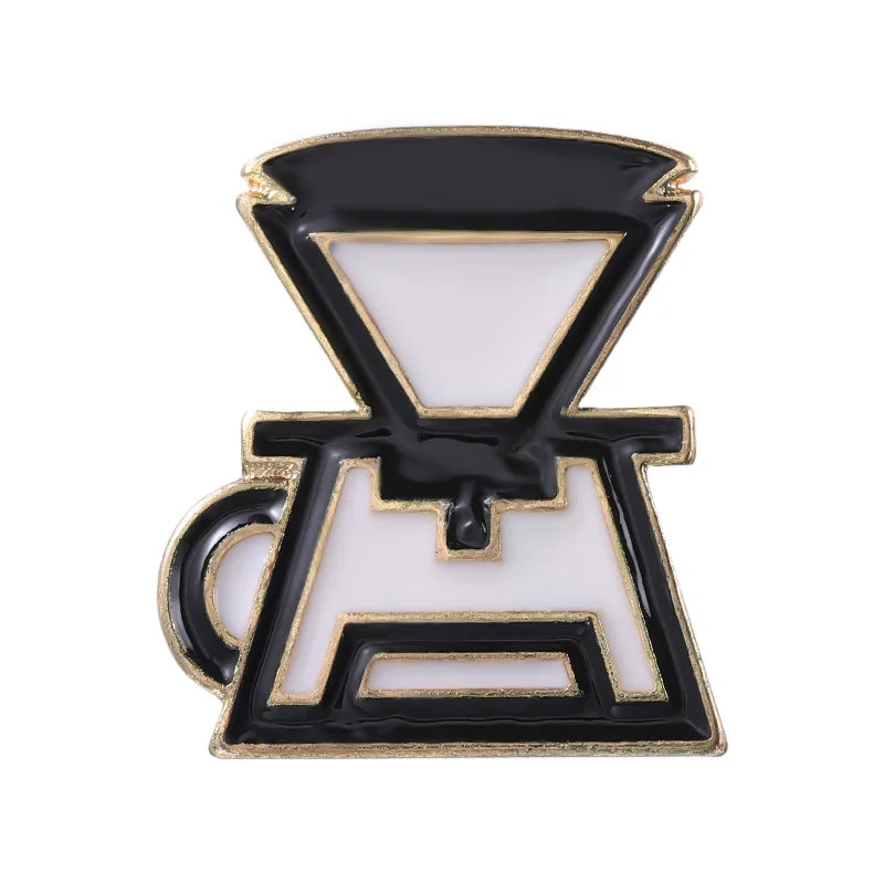 Coffee Cup Bean Grinder Enamel Pin Brooch Metal Lovers Badge Wholesale Lapel Decoration Gift Accessories Jewelry Free Shipping