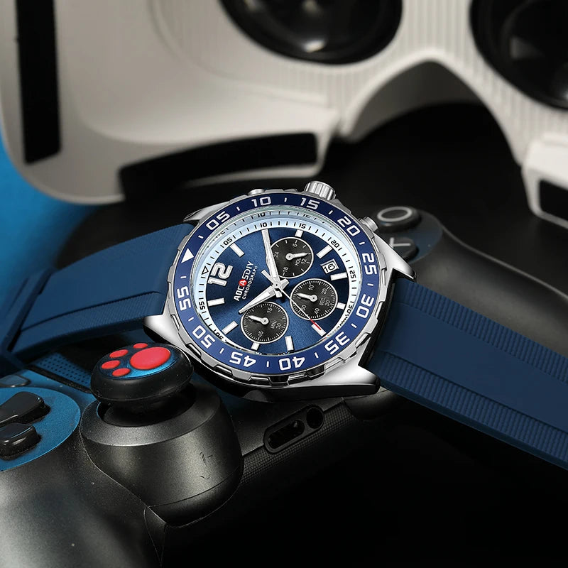 AOCASIDY Fashion Date Quartz Men Watches Top Brand Luxury Male Clock Chronograph Sport Mens Wrist Watch Relogio Masculino