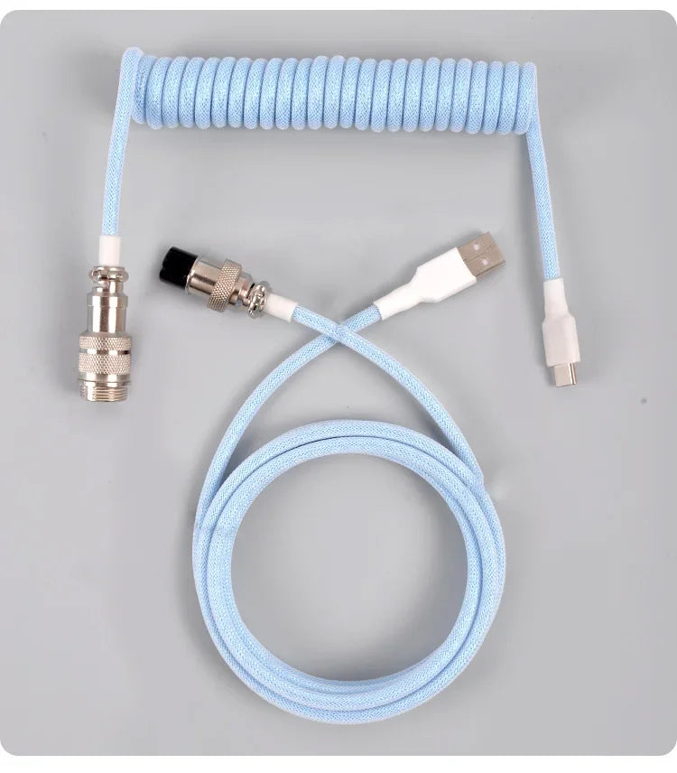 3M Type C Mechanical Keyboard Coiled Cable USB Keyboard Wire Mechanical Keyboard Aviator Desktop Computer Aviation Connector